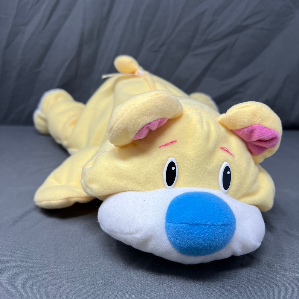 Fisher Price Rumple Bear Plush 16 Inch Yellow Floppy Vintage 1998 Stuffed Animal